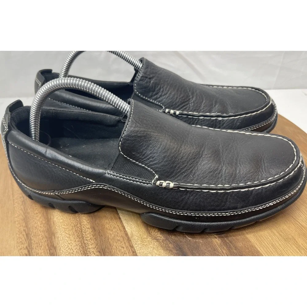 Rockport XCS‎ Mens Shoes 9.5 M Casual Slip on Lightweight Loafer Leather Black